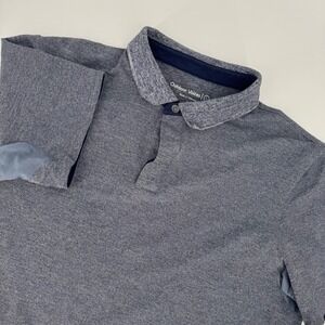 Outdoor Voices Mens CloudKnit Polo Shirt Gray Heather Short Sleeve Size Large‎